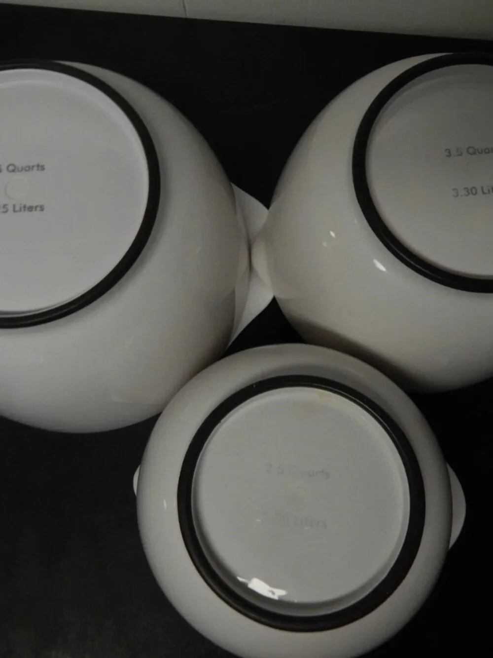 KitchenAid Three (3) Pc Mixing Bowl Set Kitchen Nesting Set 2.5 3.5 & 4.5